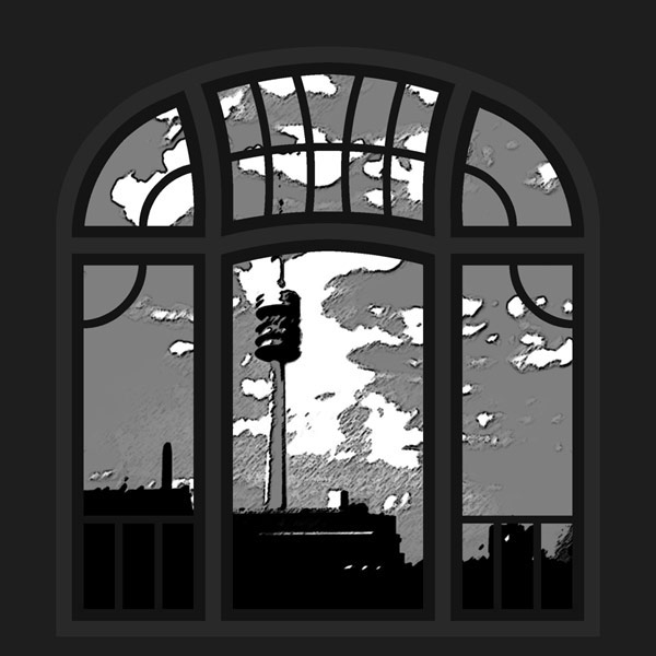 Muenchen, Blick aus Lindas Fenster auf den Funkturm